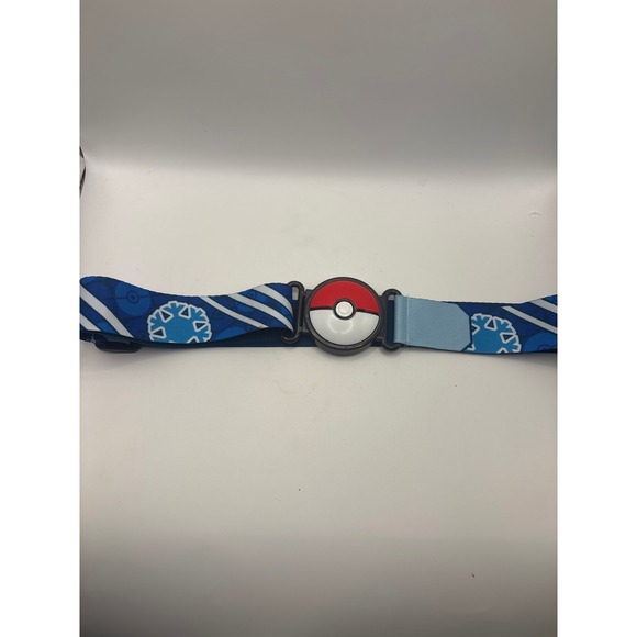 Pokemon Other - Pokemon Pokeball Buckle Blue Snowflake Pattern Adjustable Web Belt Mens Kids